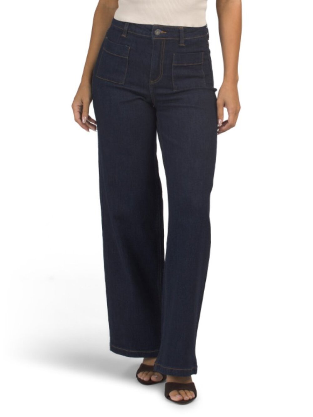 OAT NEW YORK Patch Pocket High Rise Wide Leg Pants